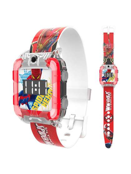 Spiky Boys Printed Dial
                    & Straps Digital Watch SD04_SQR_Spidy