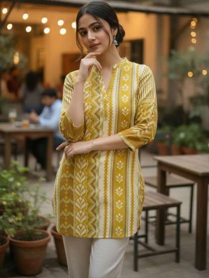 Anouk Mirage
                          Geometric Printed Pure Cotton Kurti