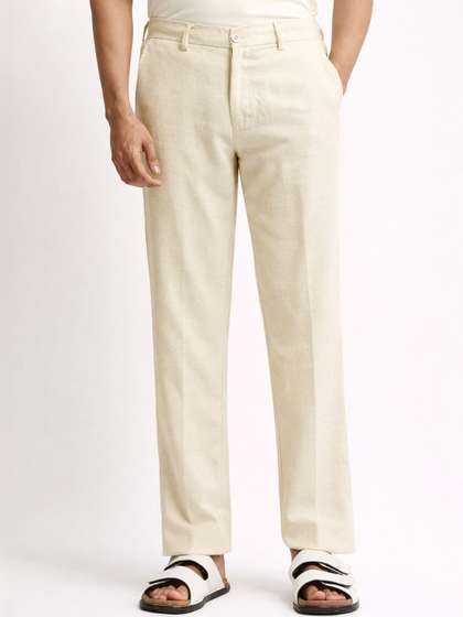 Maniac Men Cotton
                        Linen Trousers