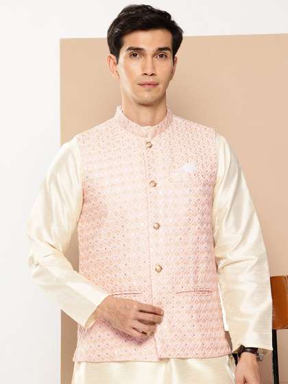 DIVISIVE Embroidered
                        Nehru Jacket