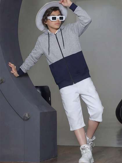 Wear Your Opinion Boys
                    Colourblocked Hooded Sweatshirt