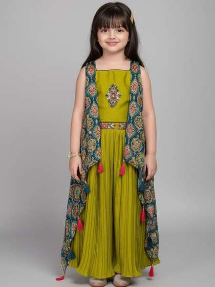 Wommaniya Impex
                        Girls Printed Top with Palazzos