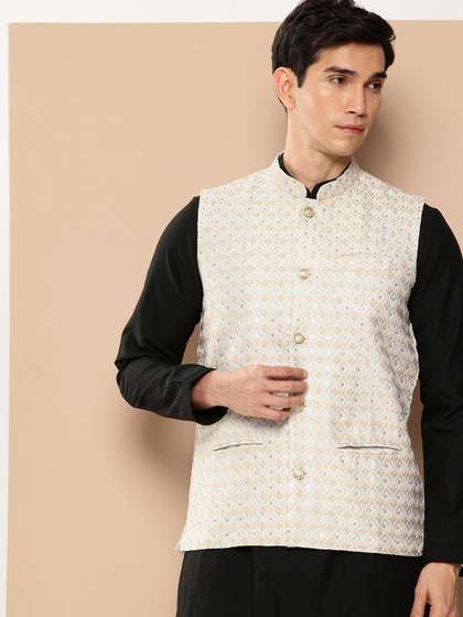 DIVISIVE
                          Embroidered Nehru Jacket