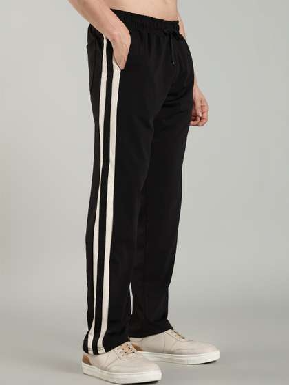 SWADESI STUFF Men
                          Striped Mid-rise Regular Track Pants
