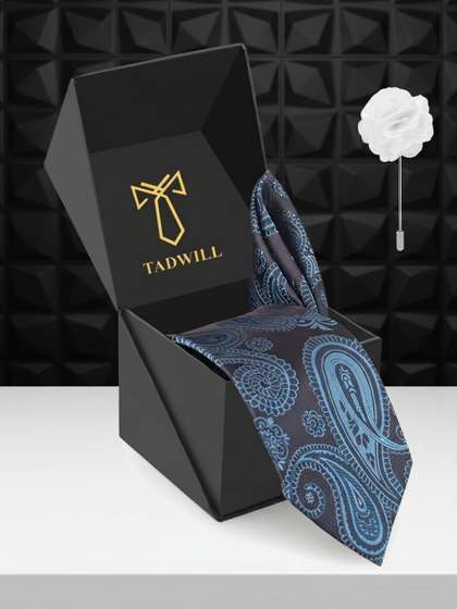 TADWILL Men Accessory
                    Gift Set Of Tie With Lapel Pin & Pocket Square