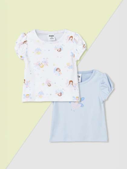 max Girls Pack of 2
                    Printed Cotton Tops