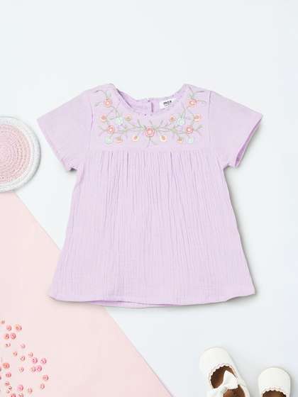 max Floral Embroidered
                    Cotton Top