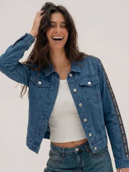 Tokyo Talkies Women
                        Blue Solid Jacket