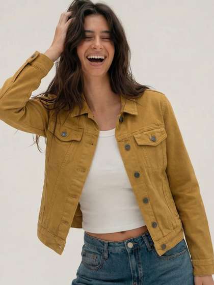 Tokyo Talkies
                          Women Mustard Solid Jacket