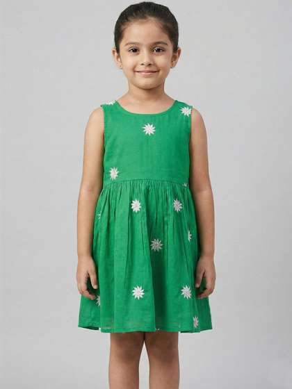 Creative Kids Floral
                    Embroidered A-Line Dress