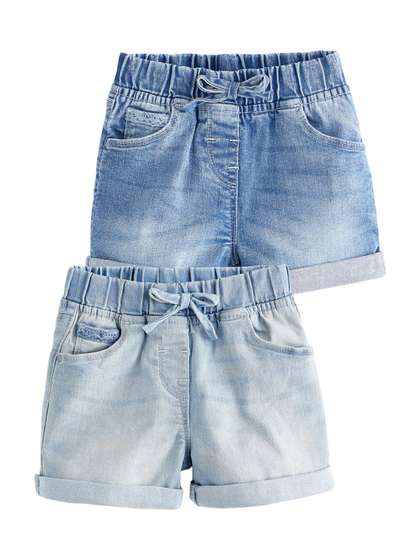 NEXT Girls Pack of 2 Denim Shorts