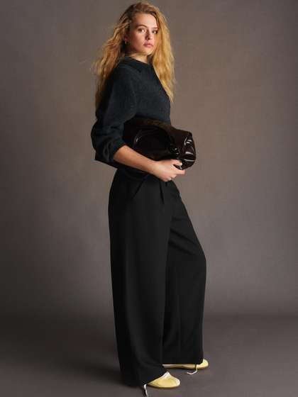 Bershka Voluminous
                        trousers with double fabric