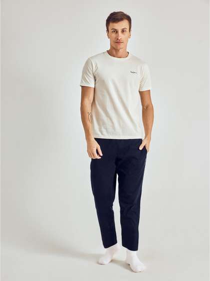 Pepe Jeans Men Mid
                        Rise Cotton Lounge Pants