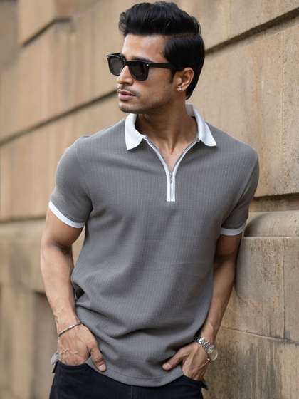 Powerlook Men Polo
                        Collar T-shirt