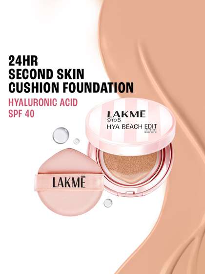 Lakme 9to5 Hya Beach
                        Edit SPF 40 Full Coverage Cushion Foundation 12g
                        - W160 Warm Sand