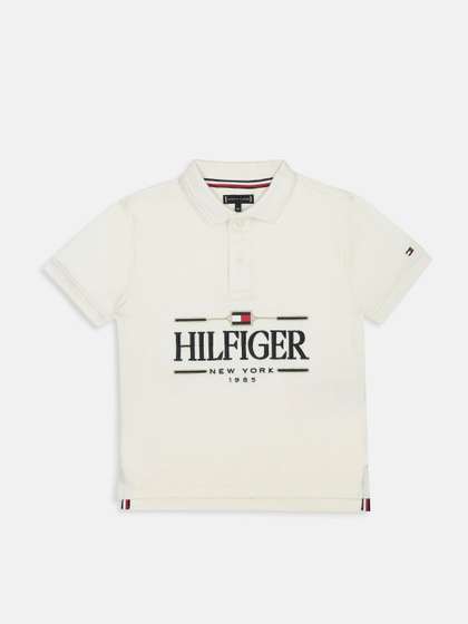 Tommy Hilfiger Boys
                    Brand Logo Embroidered Regular Fit Polo Collar Pure
                    Cotton T-shirt