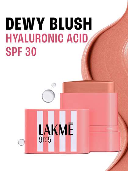 Lakme 9to5 Hya Beach
                        Edit Dewy Finish SPF Blush with Creamy Texture
                        8.6g - Pink Afterhours