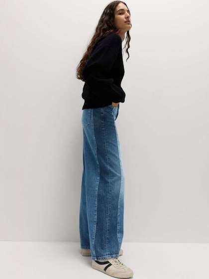 Marks &
                          Spencer Two Toned Slouchy Wide Leg Jeans
