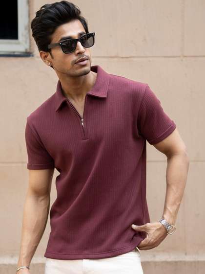 Powerlook Men Polo
                        Collar T-shirt