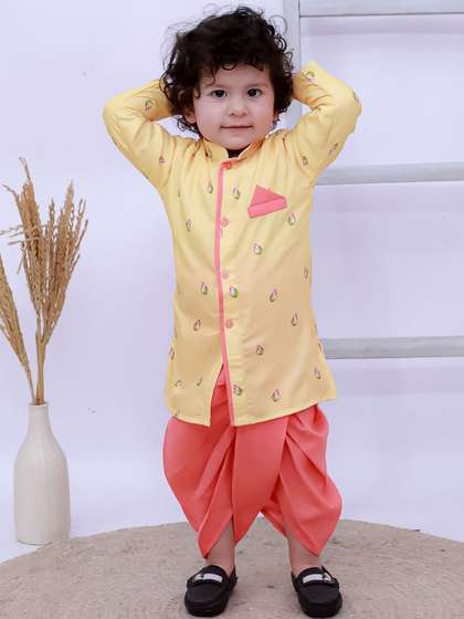 KID1 Boys Ethnic
                      Motifs Printed Regular Kurta with Dhoti Pants