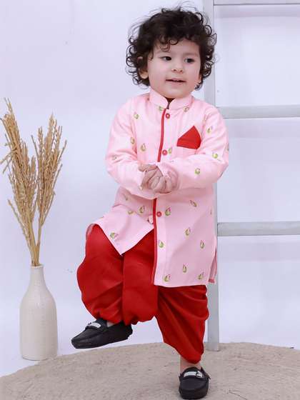 KID1 Boys Ethnic Motifs
                    Printed Regular Kurta with Dhoti Pants