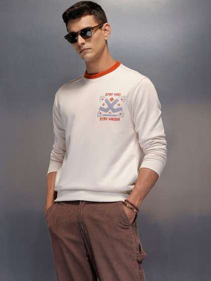 WROGN Men Printed
                          Sweatshirt
