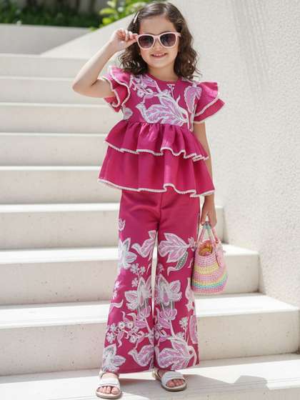 Cutiekins Girls Printed
                    Tunic with Palazzos