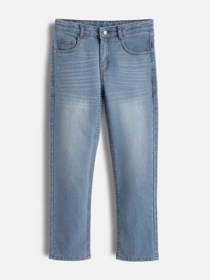 Urbano Juniors Boys
                      Regular Fit Mid-Rise Heavy Fade Stretchable Jeans