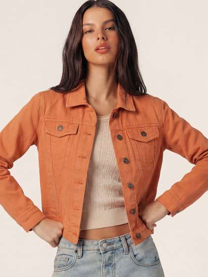 Tokyo Talkies Women
                        Crop Denim Jacket