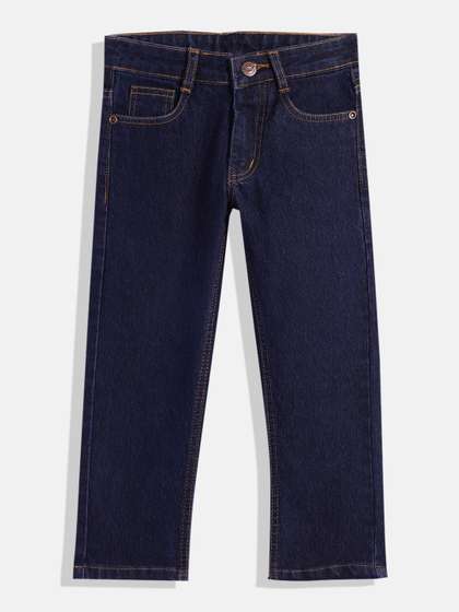 Urbano Juniors Boys Navy
                    Blue Solid Slim Fit Stretchable Jeans