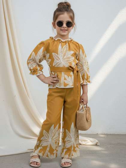 Cutiekins Girls Printed
                    Top with Trousers