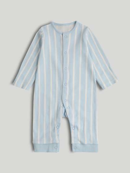 mothercare Infants Boys
                    Pack Of 2 Striped Cotton Rompers