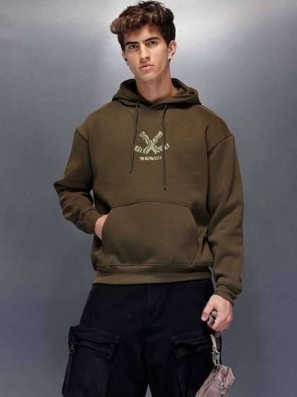 WROGN Men Hooded
                        Sweatshirt
