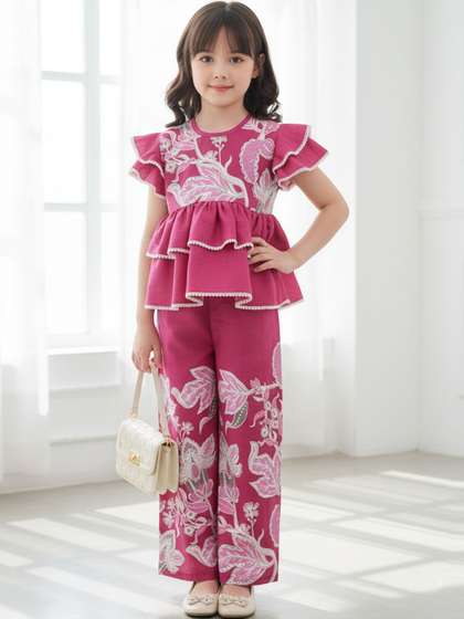 Cutiekins Girls Printed
                    Top with Trousers