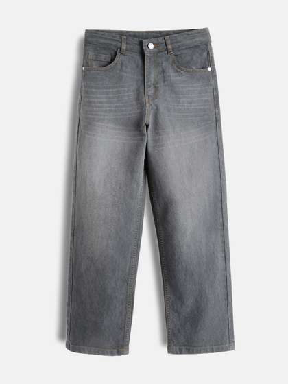 Urbano Juniors Boys Grey
                    Loose Baggy Fit Washed Denim Stretchable Jeans