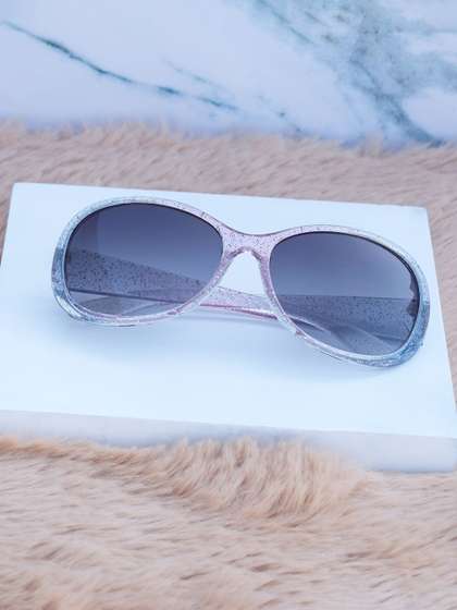 DukieKooky Unisex Kids
                    Black Lens & Pink Oval Sunglasses with