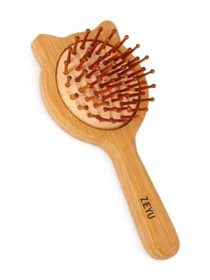 Zeyu Girls Cat Shape
                    Bamboo Hair Brush