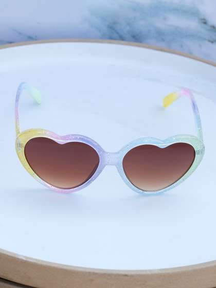 DukieKooky Unisex Kids
                      Brown Lens & Purple Cateye Sunglasses with