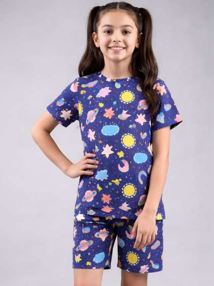 LITBABY Girls Printed
                      Nightdress