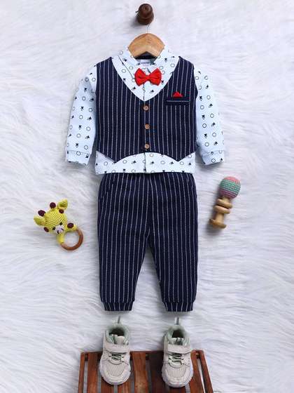 Moms Love Boys Printed
                      Shirt with Trousers