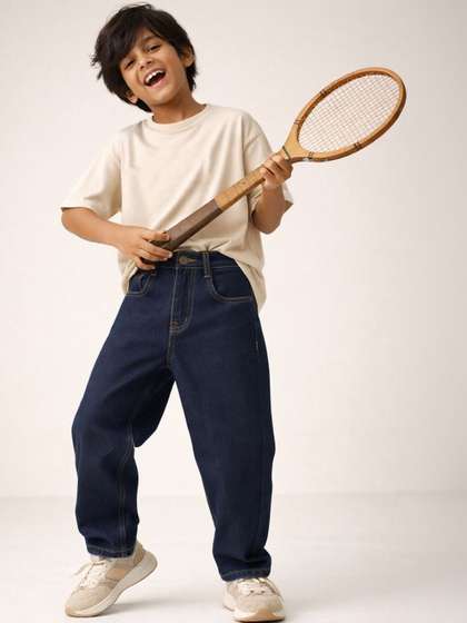 TALES & STORIES Boys
                    Relaxed Fit Mid-Rise Stretchable Jeans