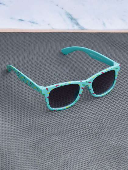 DukieKooky Unisex Kids
                      Black Lens & Blue Wayfarer Sunglasses with