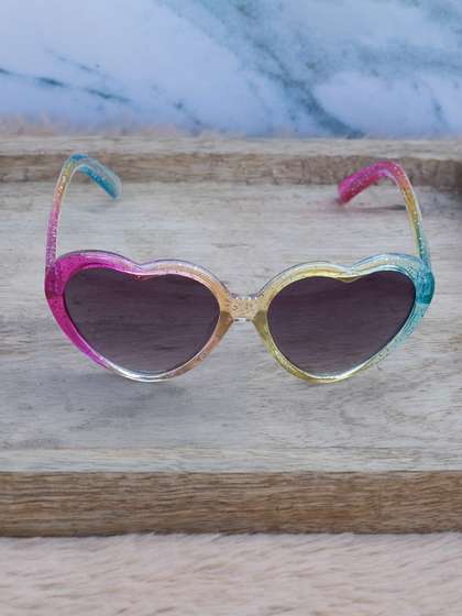 DukieKooky Unisex Kids
                      Black Lens & Yellow Cateye Sunglasses with