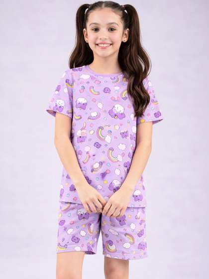 LITBABY Girls Printed
                      Nightdress