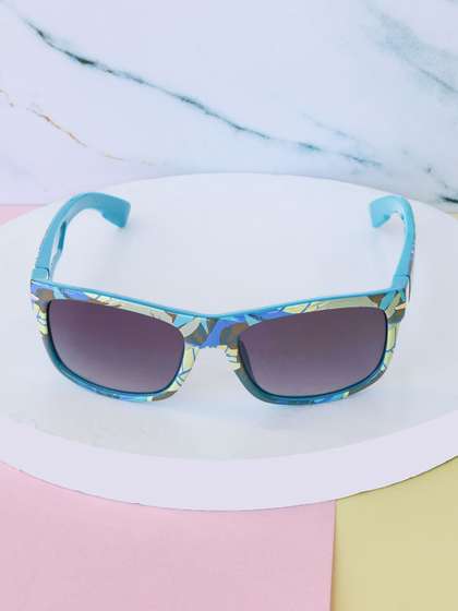 DukieKooky Unisex Kids
                    Black Lens & Green Wayfarer Sunglasses with