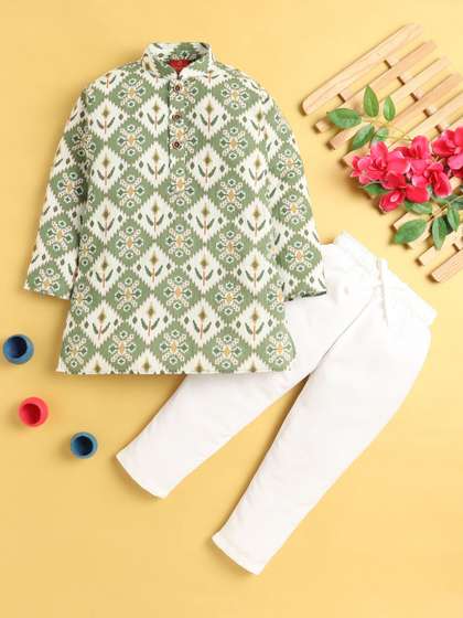 KALINI Boys Ethnic
                    Motifs Printed Regular Kurta with Pyjamas