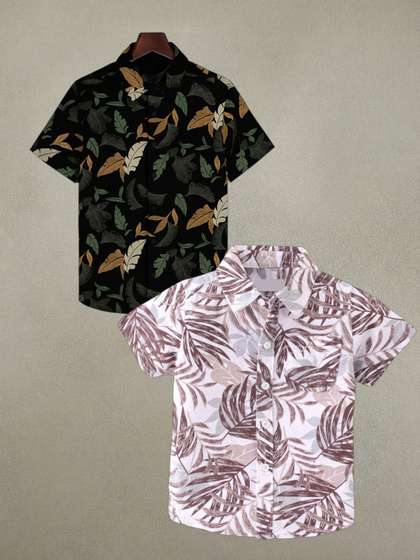 RAVYA TRENDZ Boys
                    Classic Floral Printed Casual Shirt