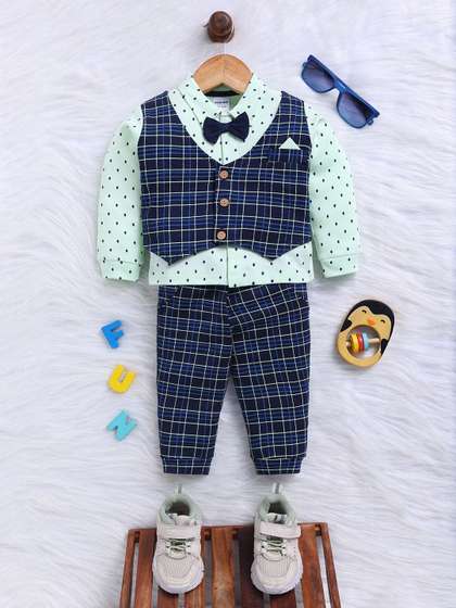 Moms Love Boys Printed
                    T-shirt and Shirt with Trousers