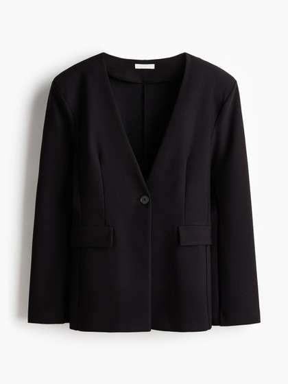 H&M Collarless
                        Jersey Blazer