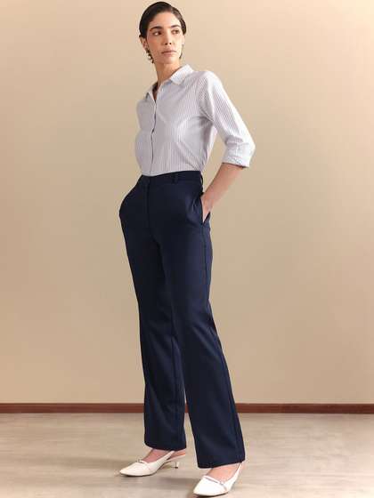 FableStreet Women
                        Straight Fit Trousers